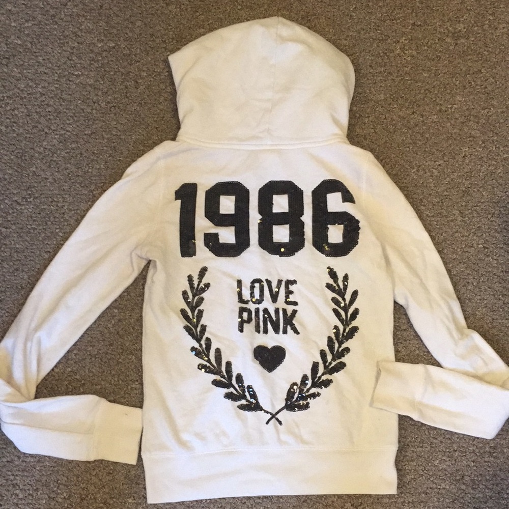 Victoria’s Secret PINK white hoodie